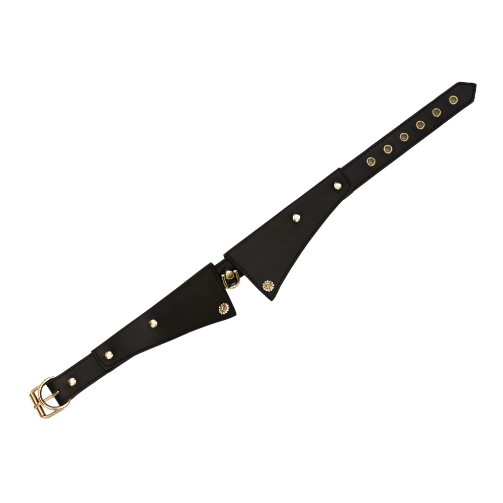 Magic Touch Fun Black Jewelled Shirt Collar - Club X