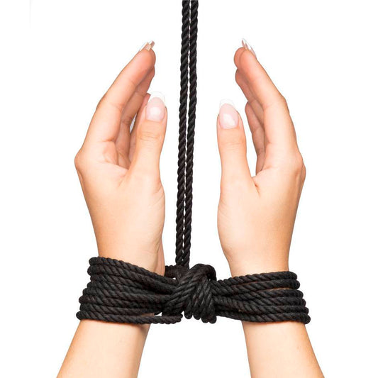 Magic Touch Fun 10m Fetish Bondage Rope Black Black - Club X