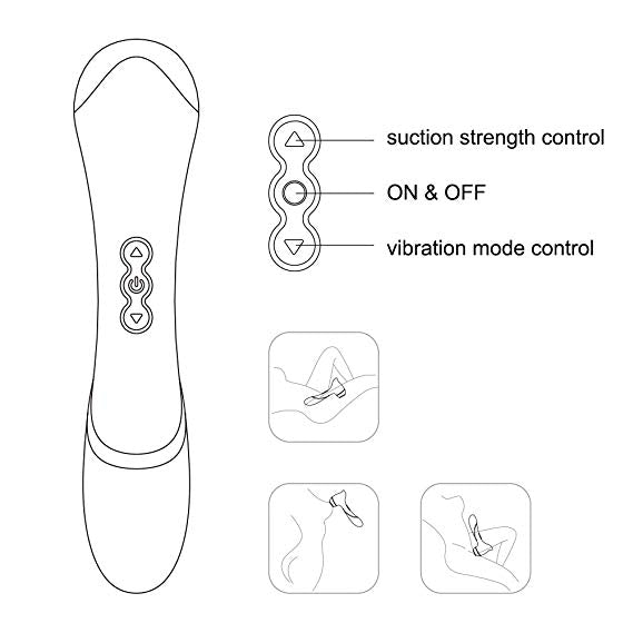 Magic Touch Fun Aurora Clitoral Suction and G Spot Vibrator  - Club X