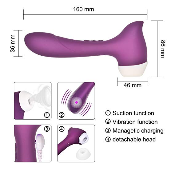 Magic Touch Fun Aurora Clitoral Suction and G Spot Vibrator  - Club X