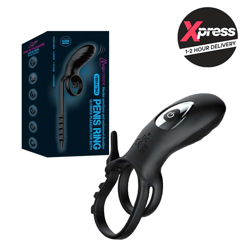 Magic Touch Fun Rechargeable Vibrating Penis Ring  - Club X